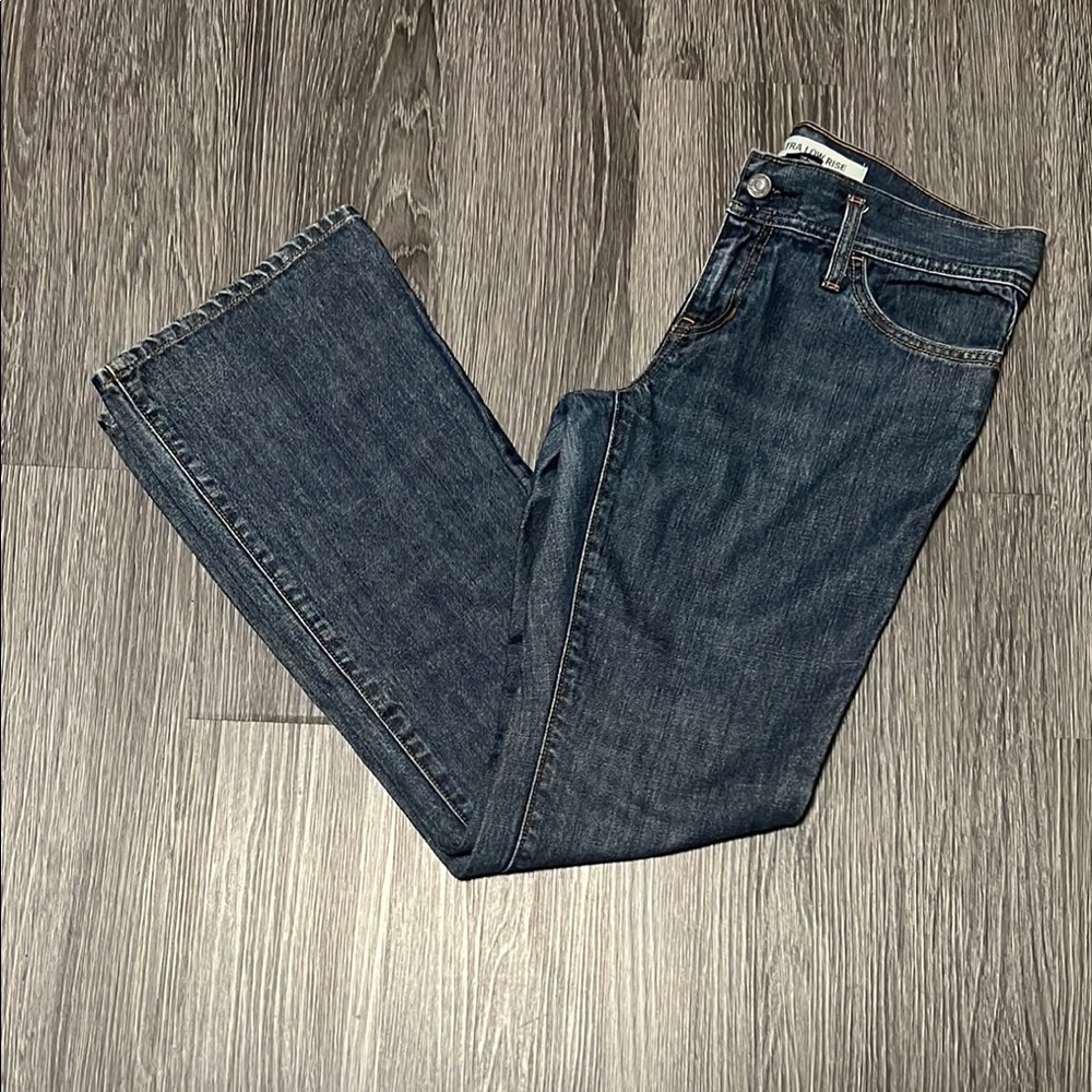 GAP Blue Straight Leg Jeans with Classic Indigo Wash